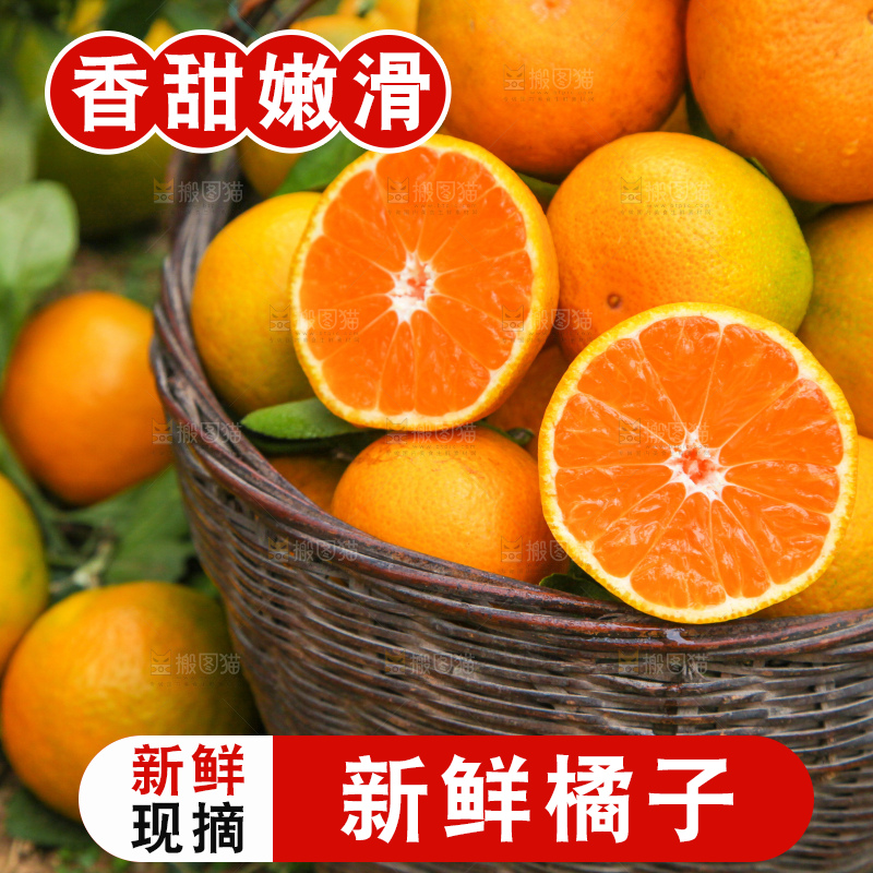 篮子里的新鲜橘子