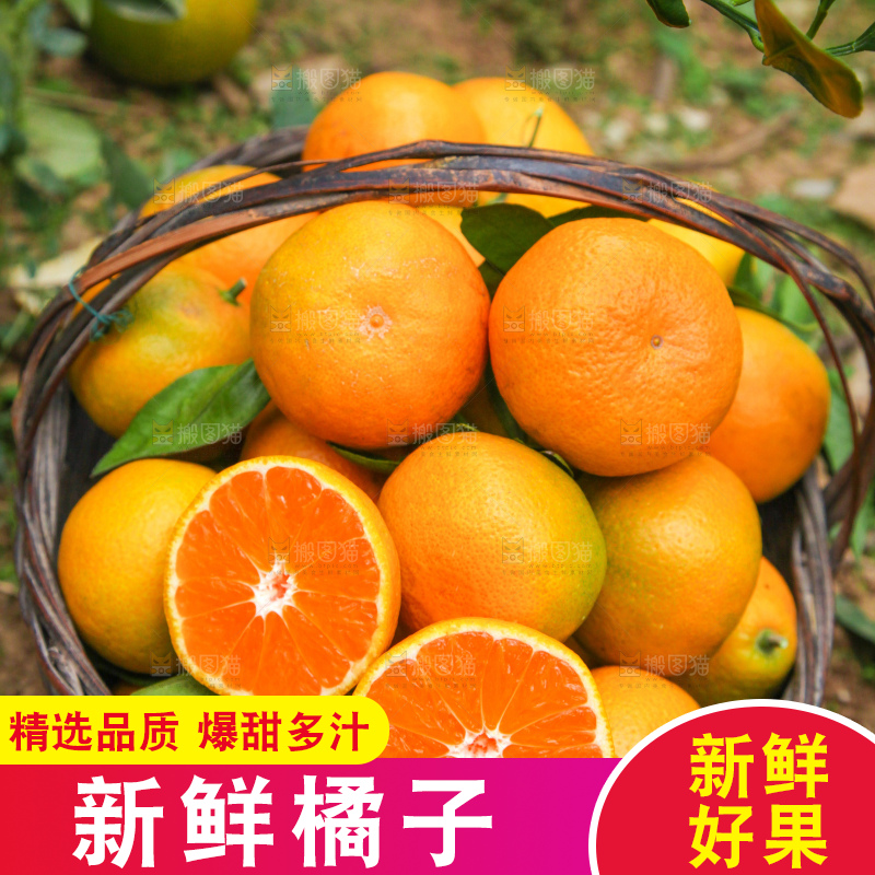篮子里的新鲜橘子