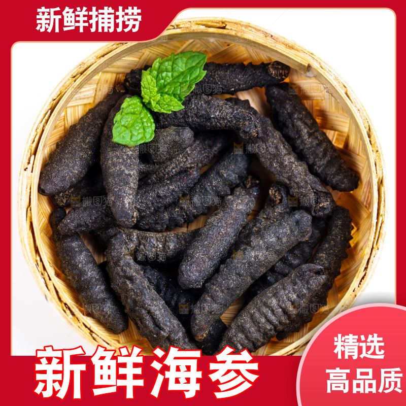 篮子里装着野生海参