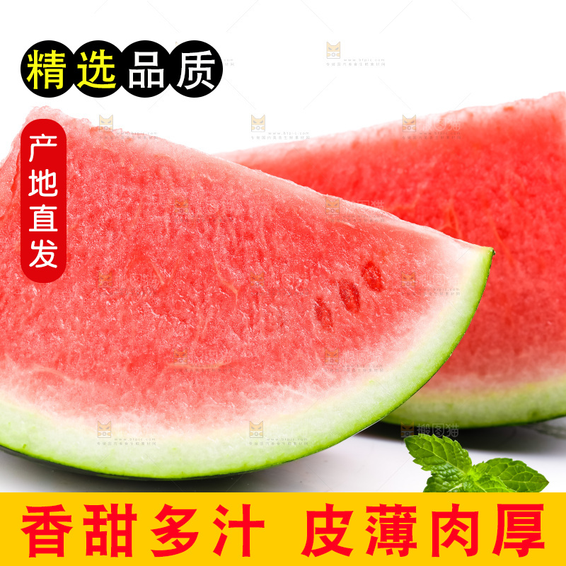 白底上摆放着麒麟瓜