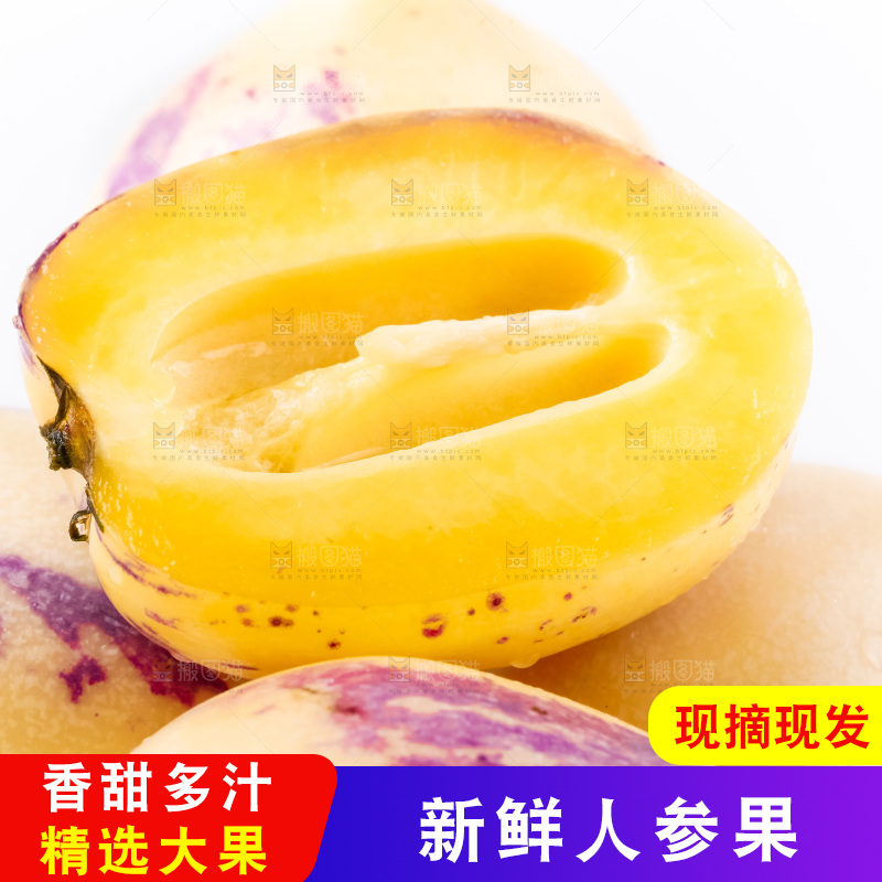 白底上摆放着甘肃民勤人参果