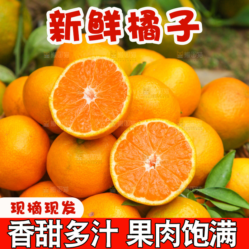 篮子里装着橘子
