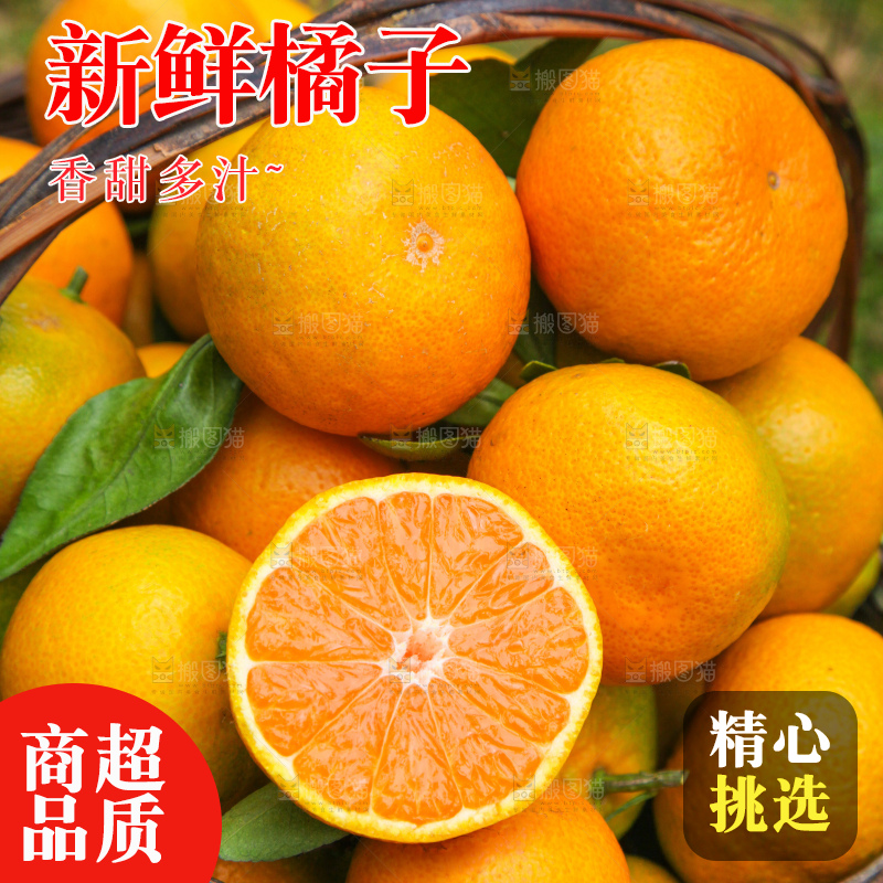 篮子里的新鲜橘子