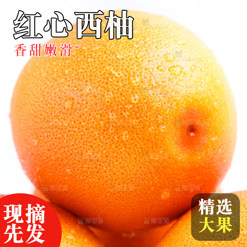 白底上摆放着西柚