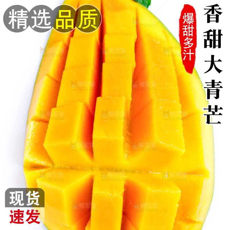 白底上摆放着大青芒