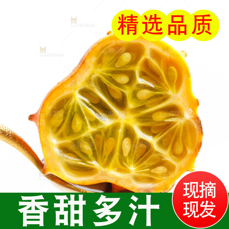 勺子上放着刺角瓜