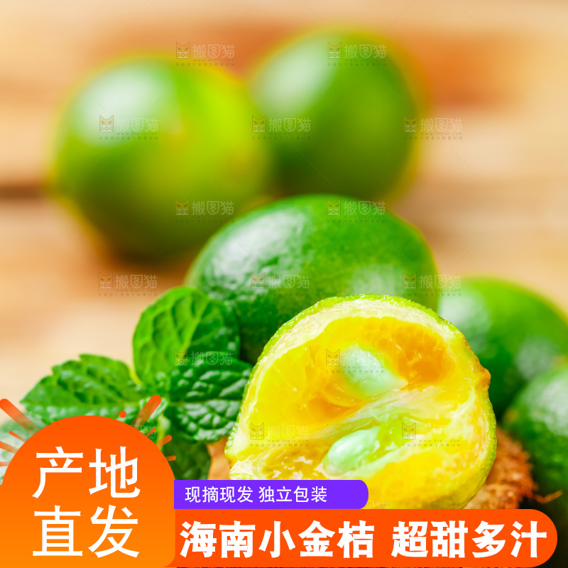 木底上摆放着海南小金桔