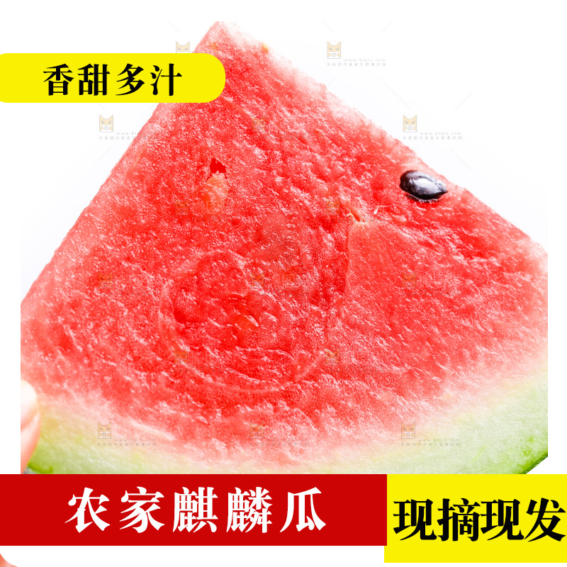 手里拿着西瓜