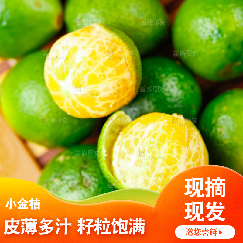 木底上摆放着海南小金桔