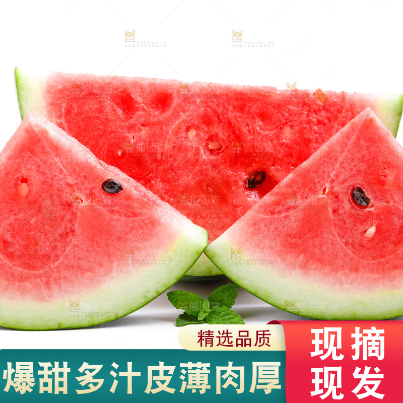 白底上摆放着麒麟瓜