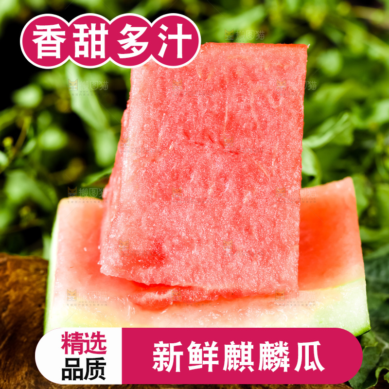 木底上摆放着麒麟瓜