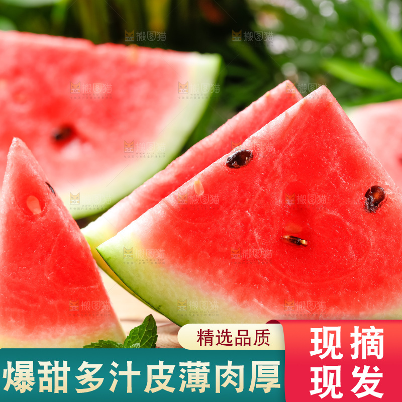 木底上摆放着西瓜