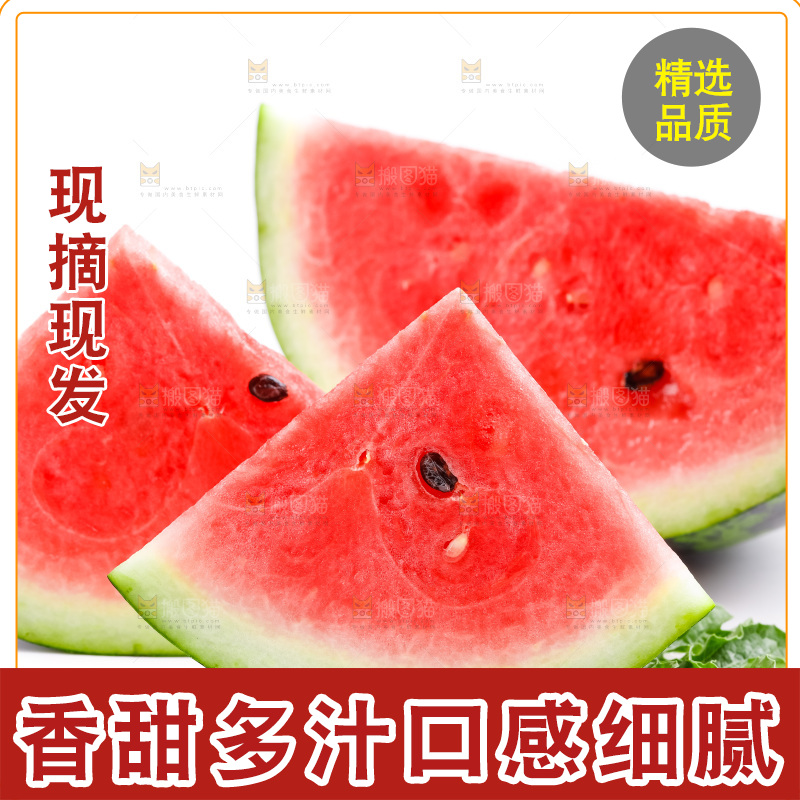 白底上摆放着麒麟瓜