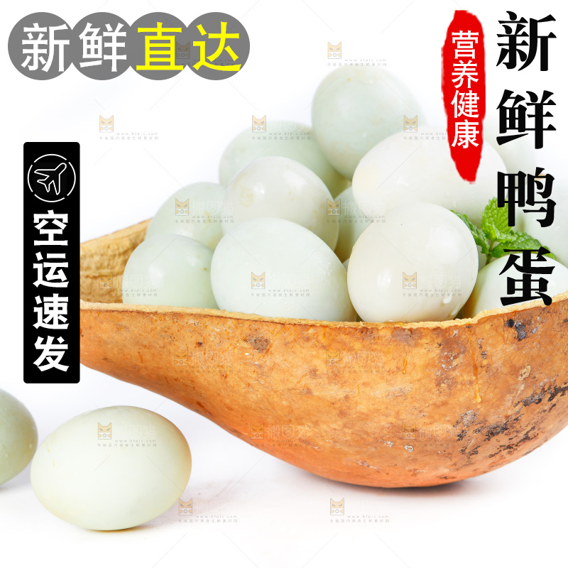 白底上的鸭蛋