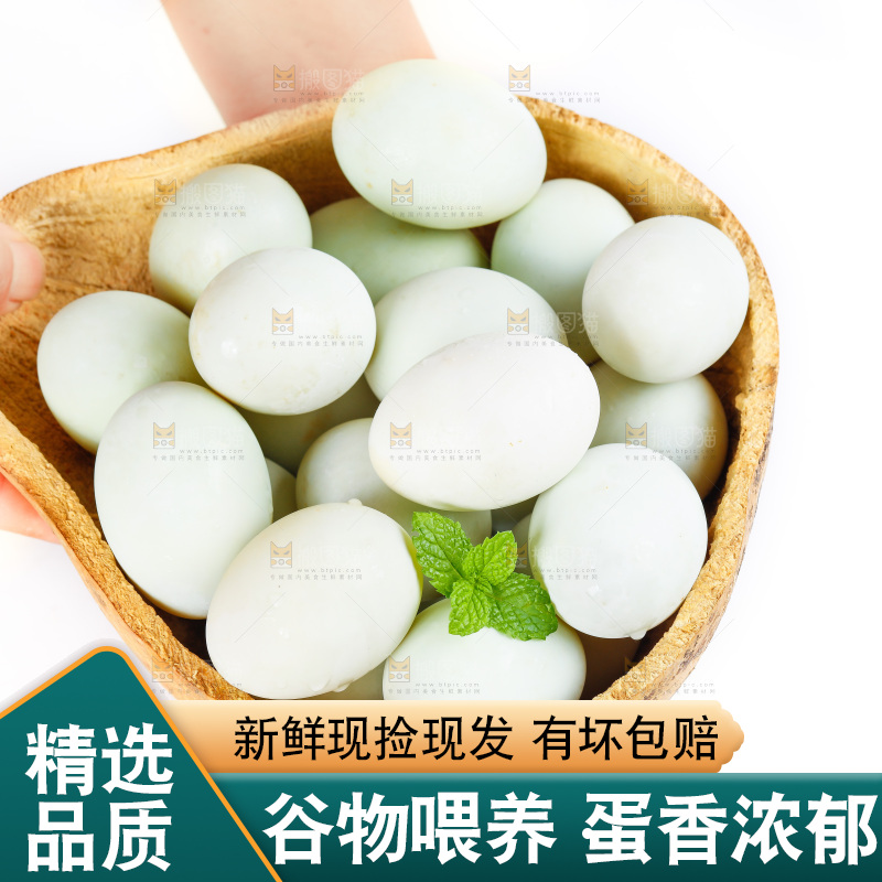 白底上的鸭蛋
