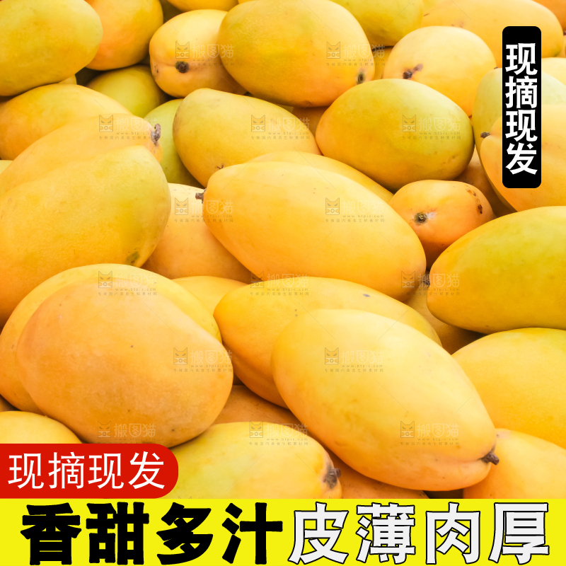 车子上的一堆芒果