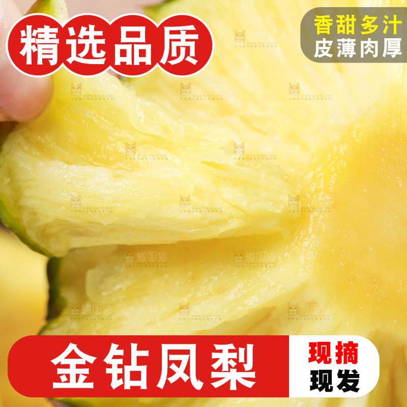 浅底上的手撕凤梨