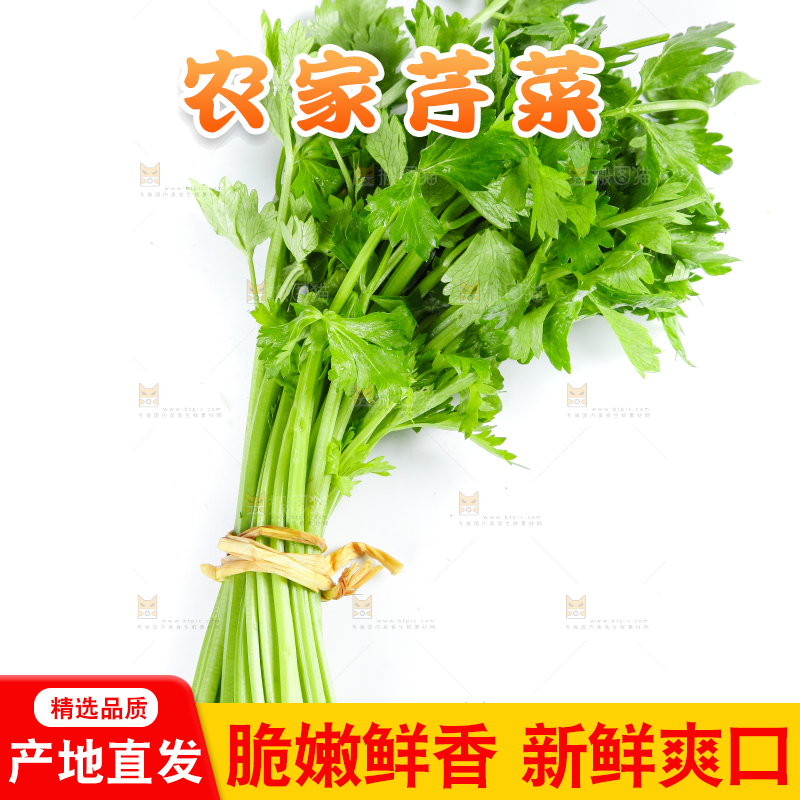 白底上堆放着香芹