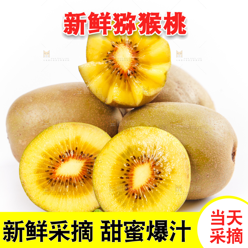 一堆四川红心猕猴桃