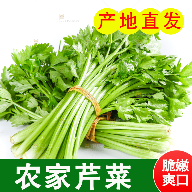 白底上堆放着香芹