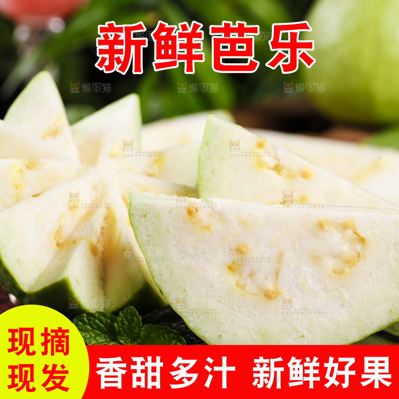 黑底上的广西白心芭乐