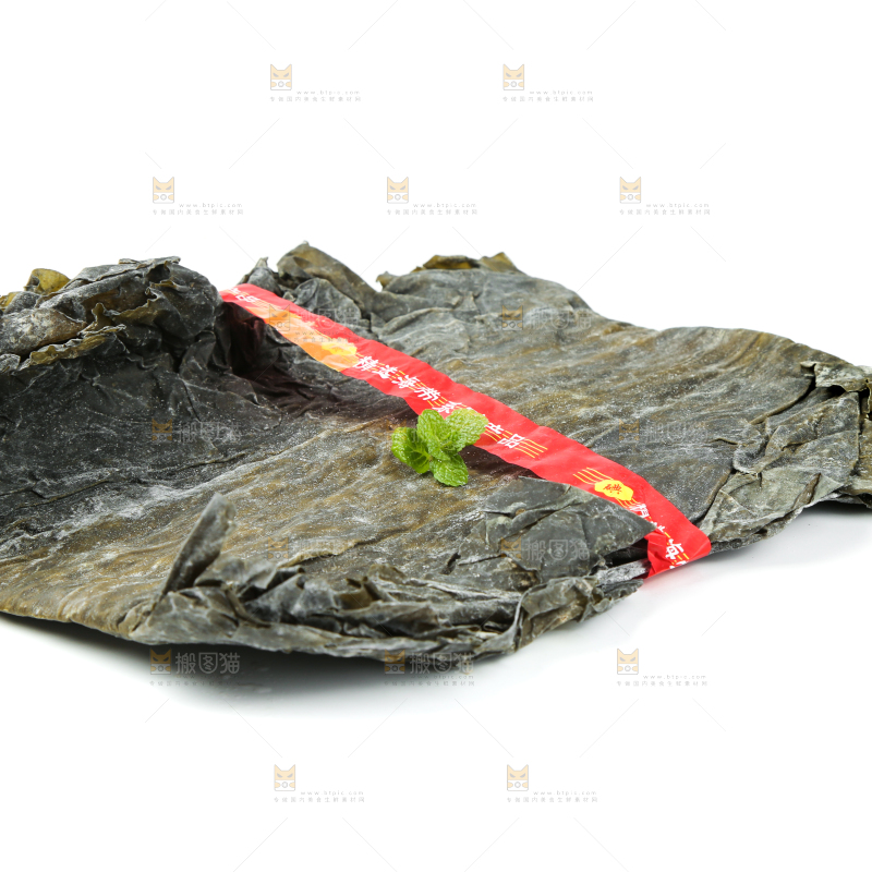 白底上的干海带