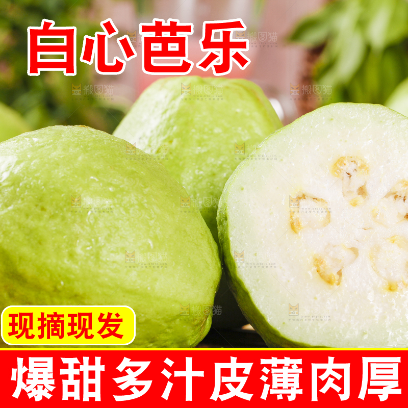 竹底上的白心番石榴