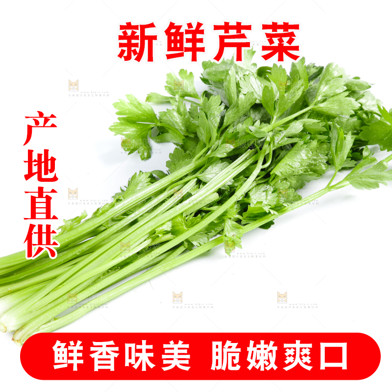 白底上的芹菜