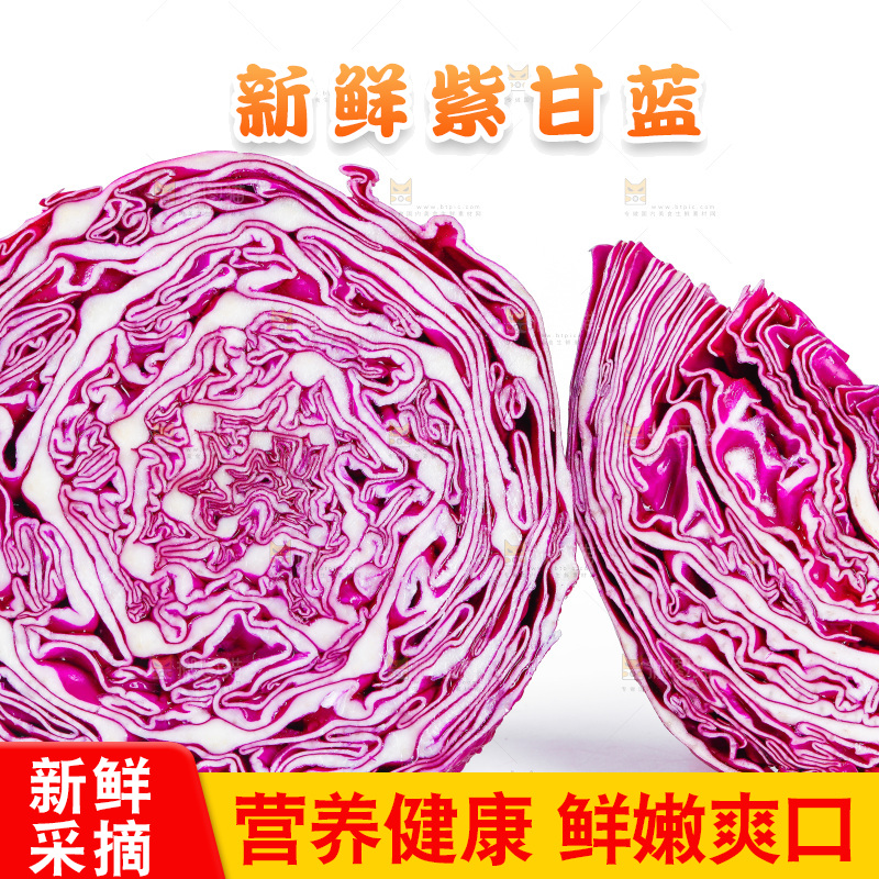 白底上放着甘蓝