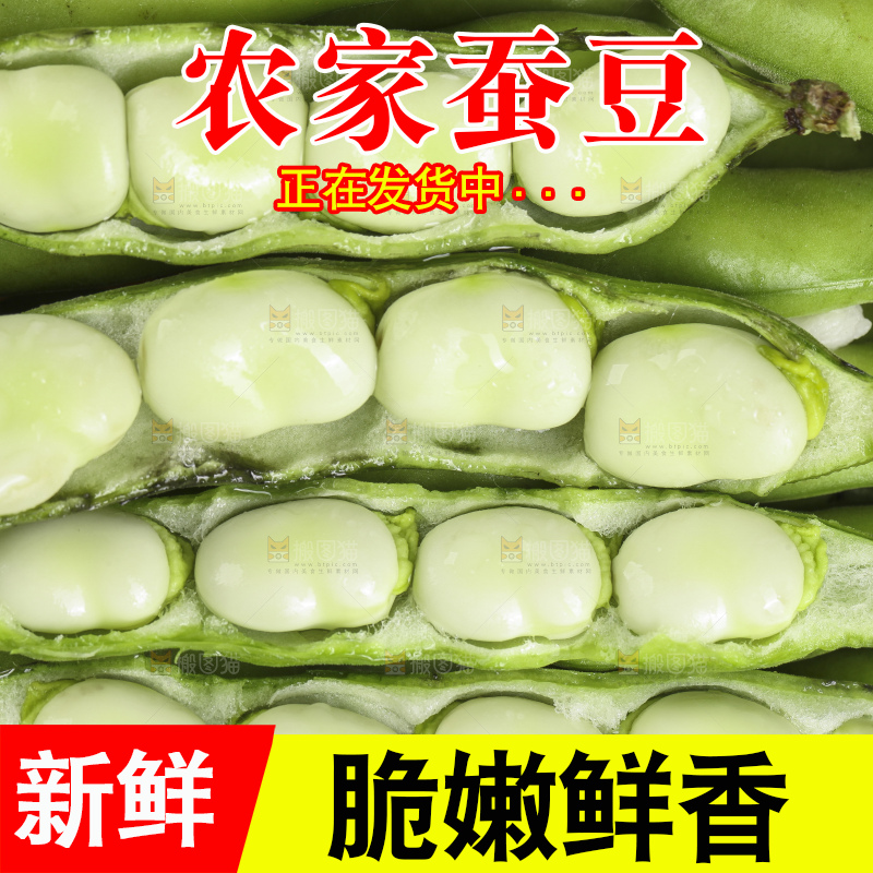 深底上放着新鲜兰花豆