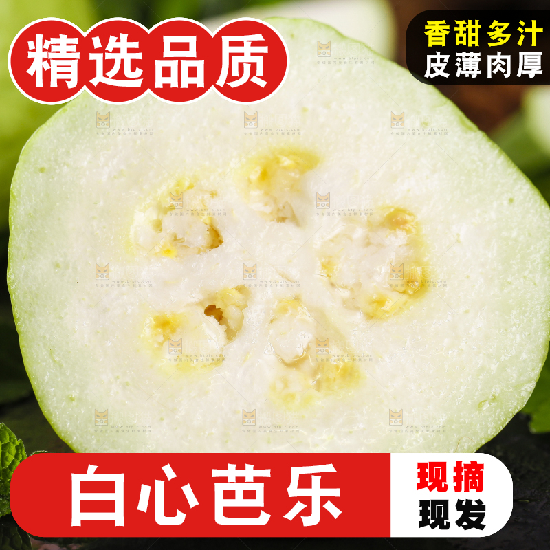 黑底上的白心芭乐