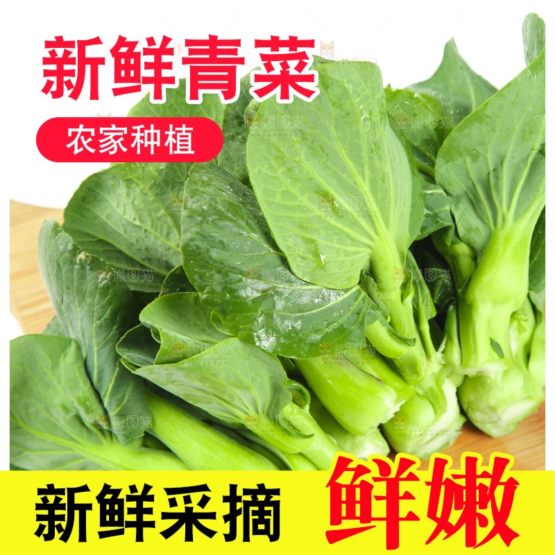 木板上的一堆菜小青菜
