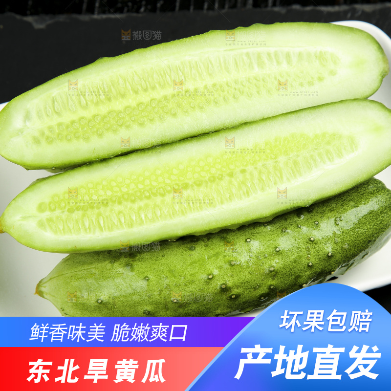 黑底上放着一盘切开的黄瓜