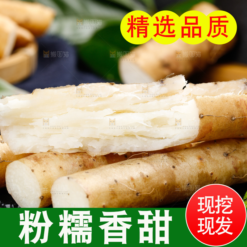 深底上摆放着铁棍山药