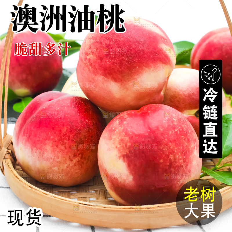 浅底上放着澳洲油桃