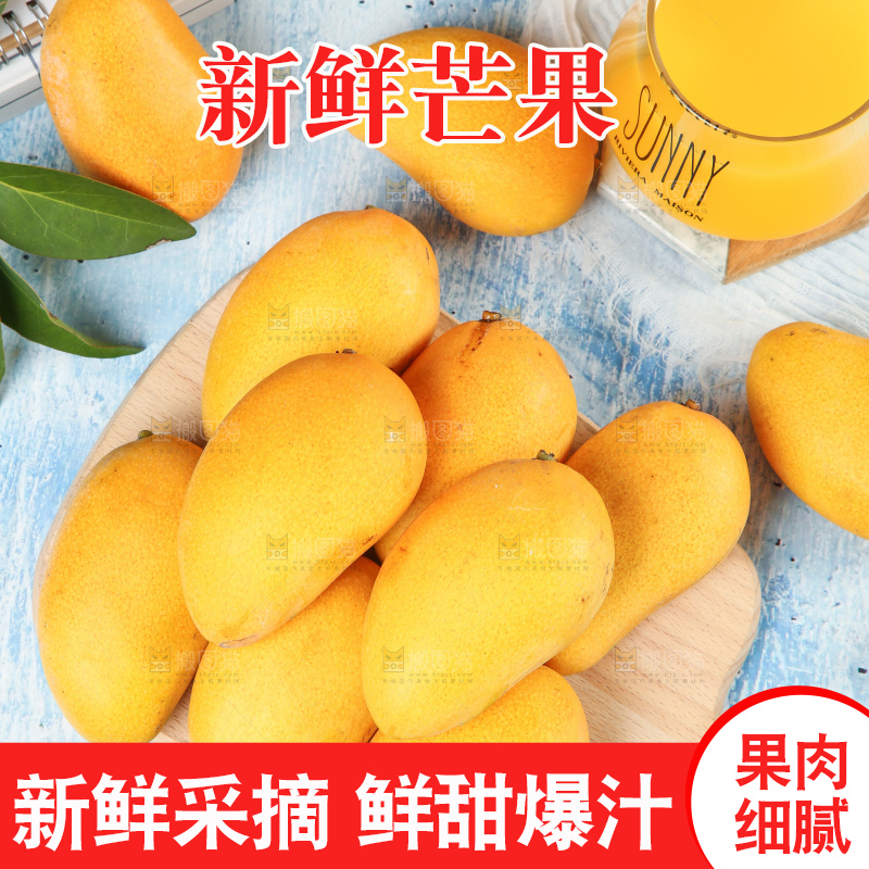 蓝底上的新鲜小台芒