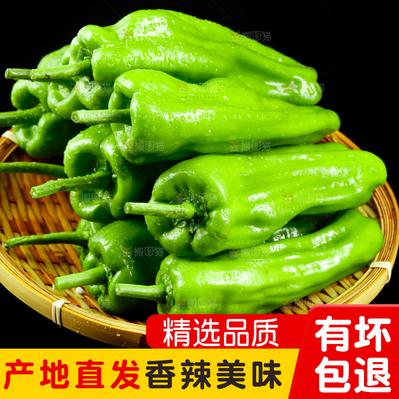 黑底上放着一篮辣椒