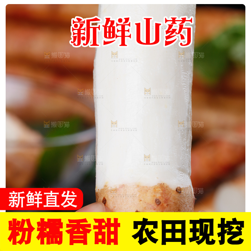 手里拿着新鲜山药