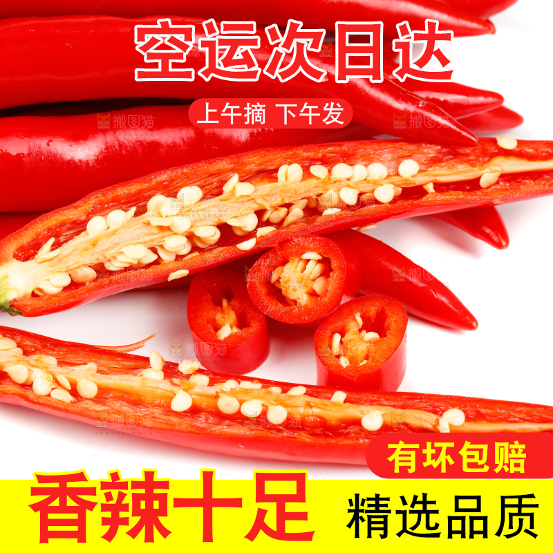 白底上堆着红尖椒