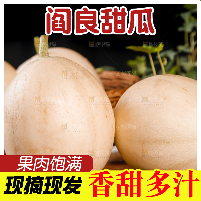 木板上放着陕西阎良甜瓜