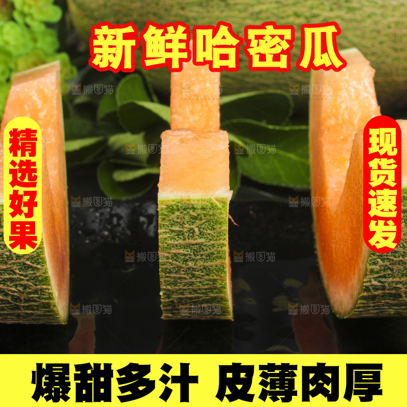 黑底上放着切开的西州蜜25号