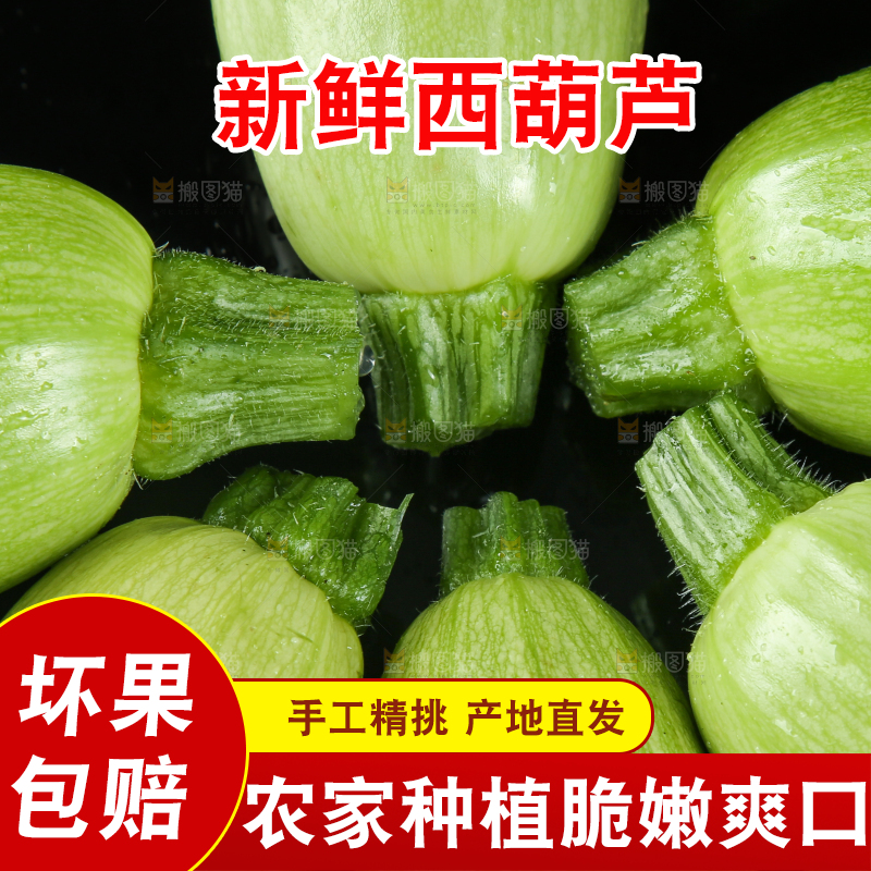 黑底上摆放着西葫芦
