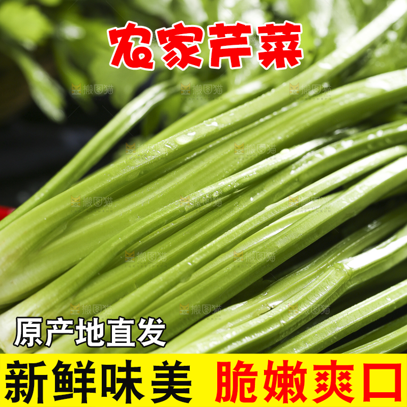 黑底上放着小芹菜