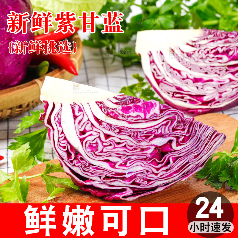 格子底上放着甘蓝