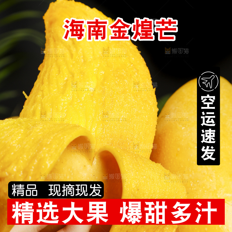 手拿剥皮的海南金煌芒