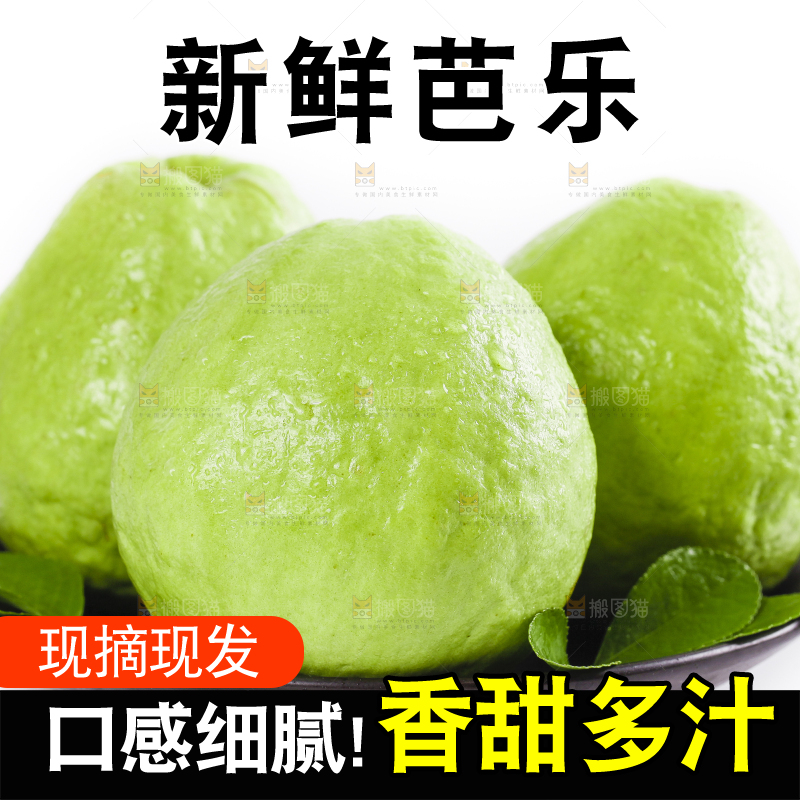 白底上一盘芭乐