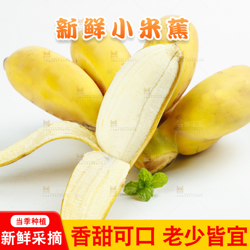 白底上放着广西苹果蕉