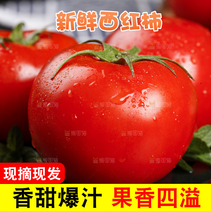 深底上放着沙瓤西红柿