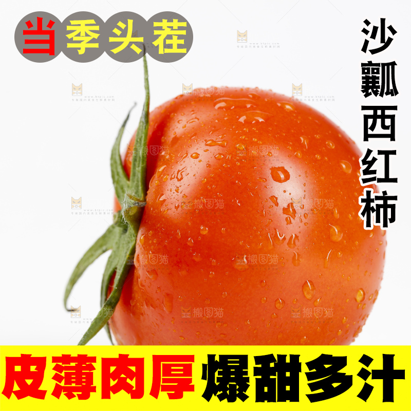 白底上的西红柿