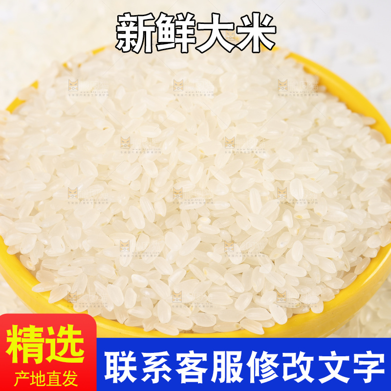 白底上放着五常香米